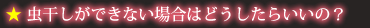 虫干しができない場合はどうしたらいいの？